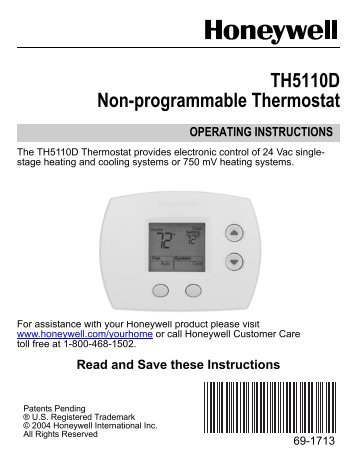 Honeywell chronotherm t8082 manual